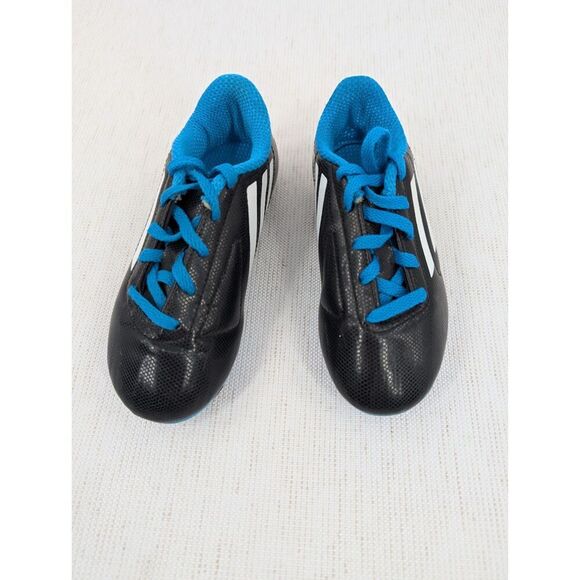 Adidas Soccer Cleats Boys 12 K Conquisto Black Blue Kids - Picture 7 of 12